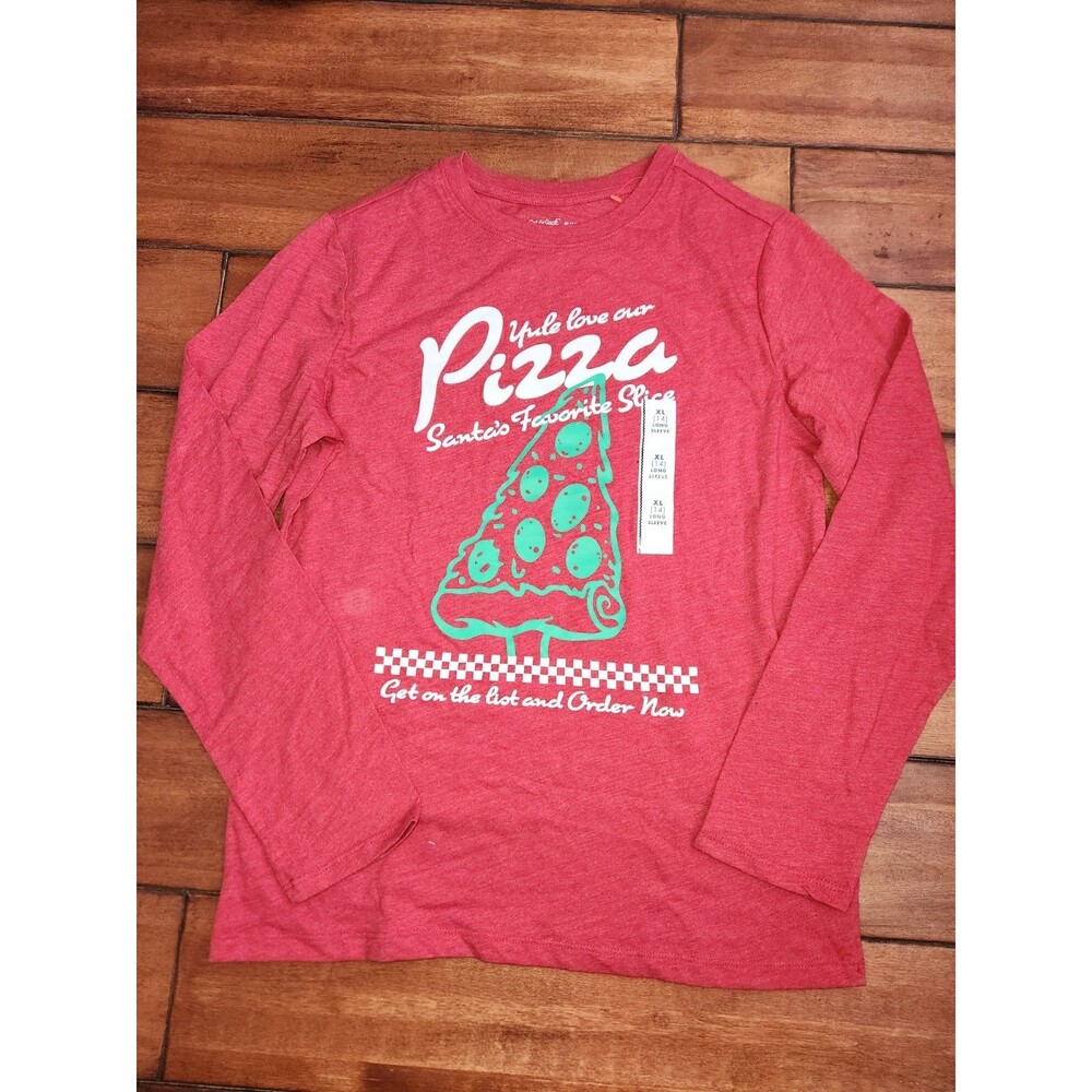 Nwt Cat & Jack, Size 14 Christmas Tee PIZZA
